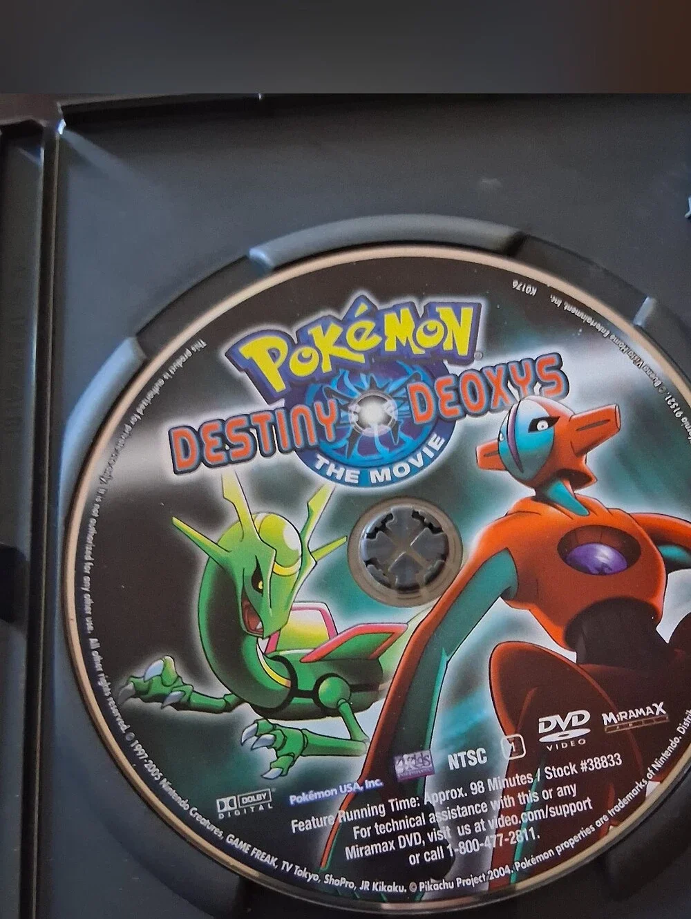 Pokemon Destiny Deoxys DVD — Purple, Blue, Red, Green(DVD &CARD 16/107 2005
